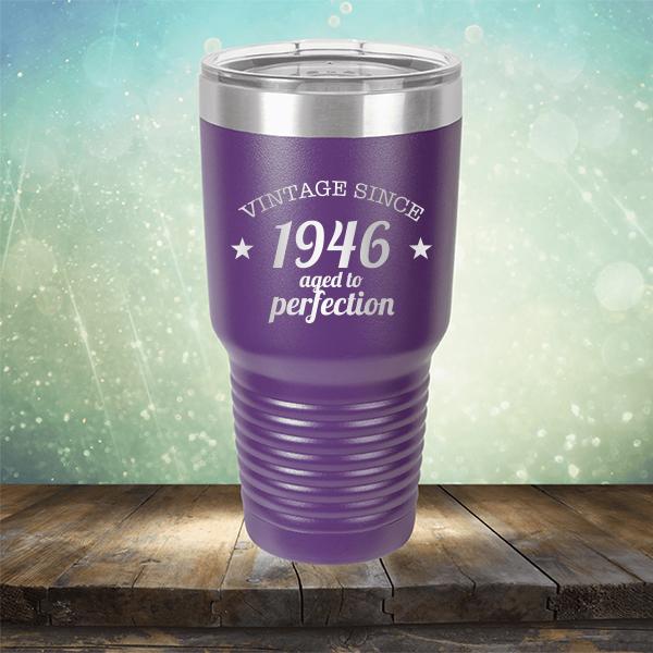 Vintage Since 1946 Aged to Perfection 75 Years Old - Laser Etched Tumbler Mug