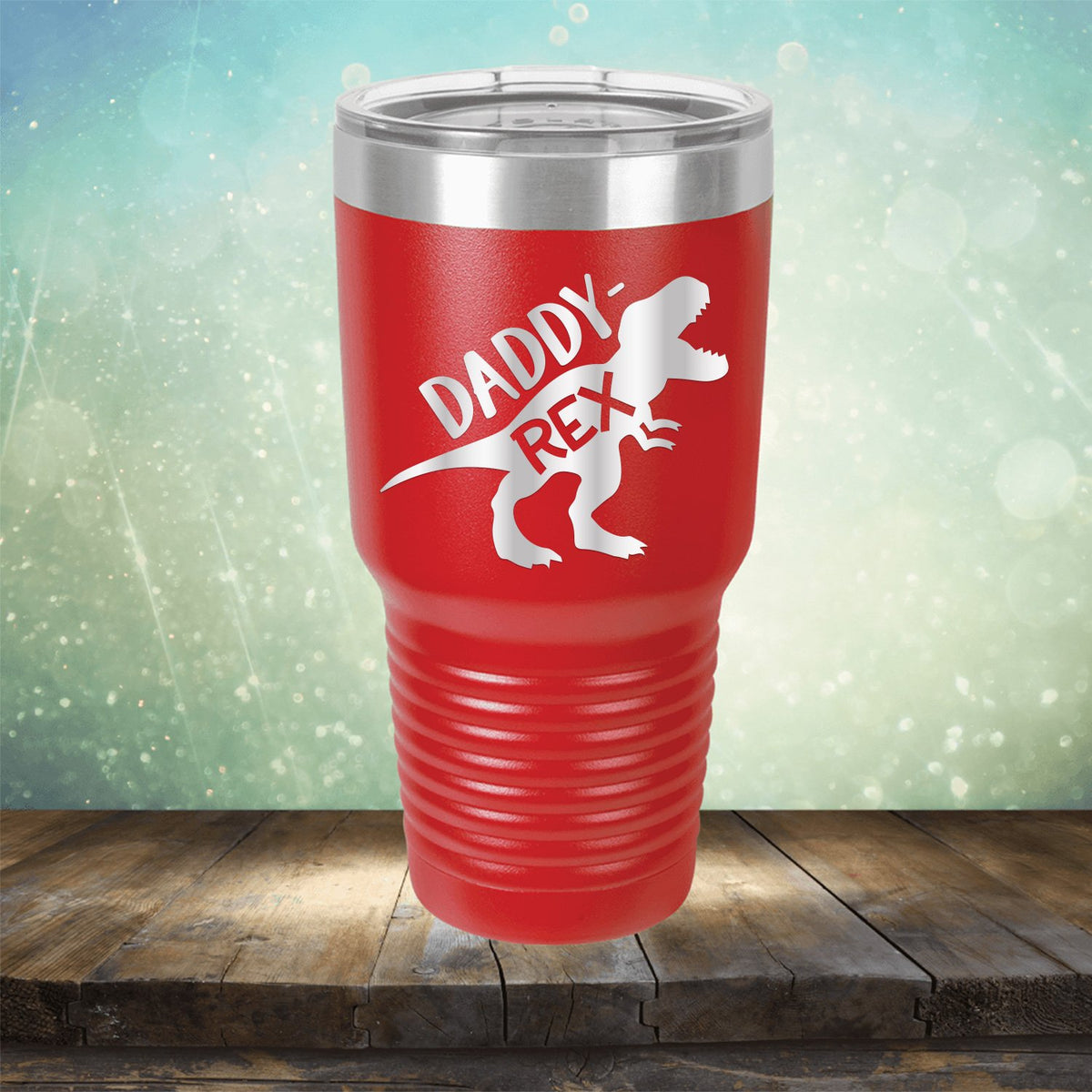 Daddy Rex Dinosaur - Laser Etched Tumbler Mug