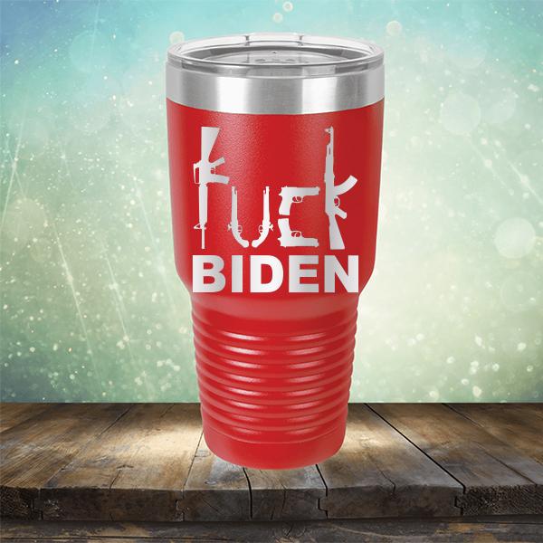Fuck Biden Guns - Laser Etched Tumbler Mug