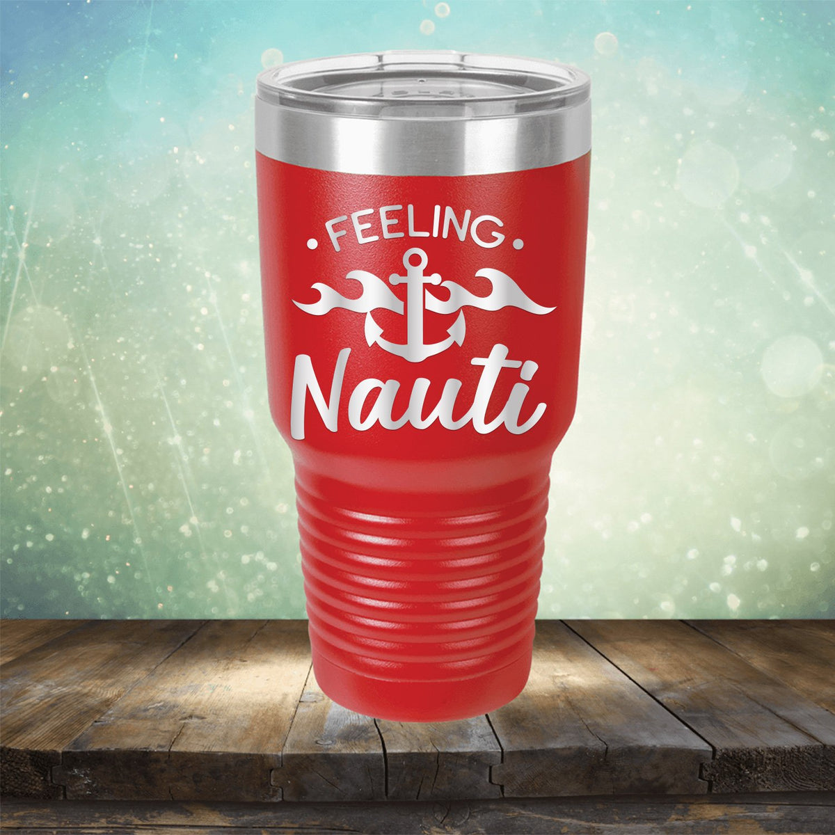 Feeling Nauti with Anchor - Laser Etched Tumbler Mug