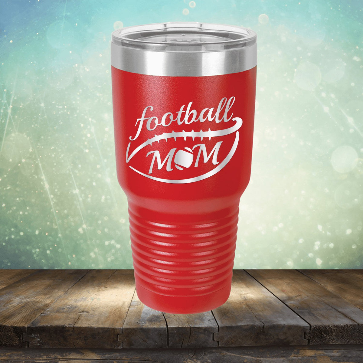 Football Mom - Laser Etched Tumbler Mug