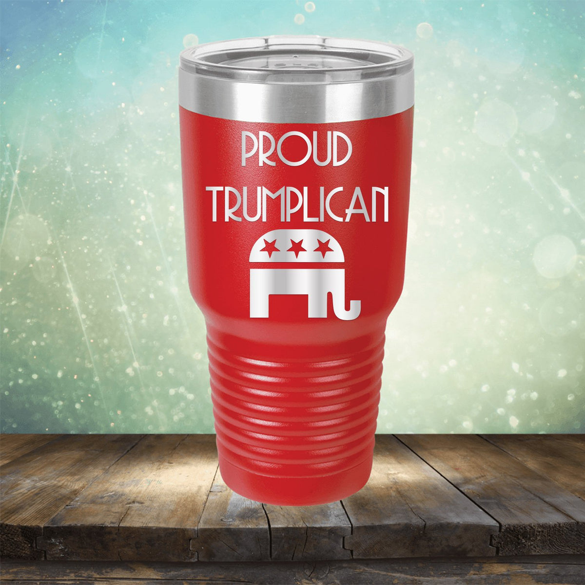 Proud Trumplican Elephant - Laser Etched Tumbler Mug