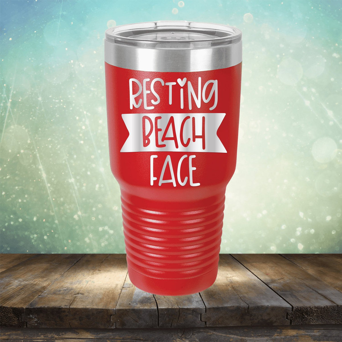 Resting Beach Face - Laser Etched Tumbler Mug