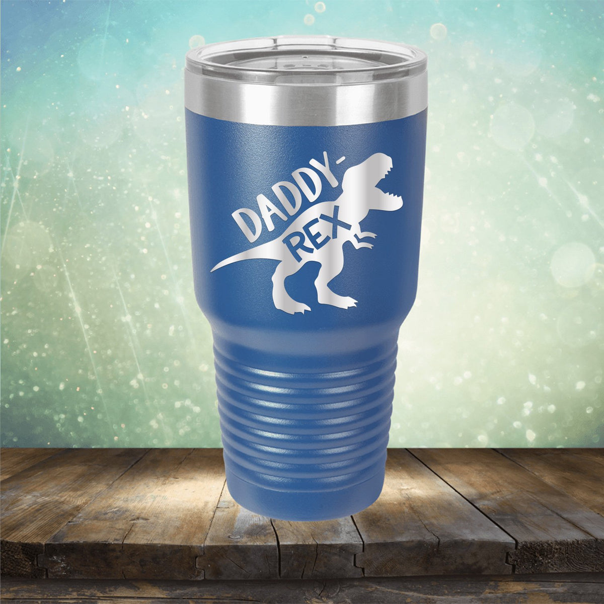 Daddy Rex Dinosaur - Laser Etched Tumbler Mug