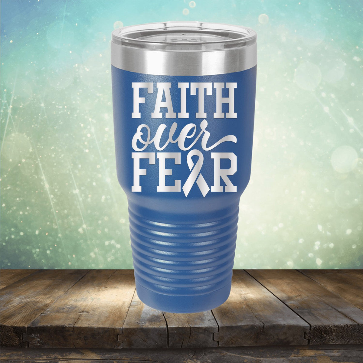 Faith Over Fear - Laser Etched Tumbler Mug