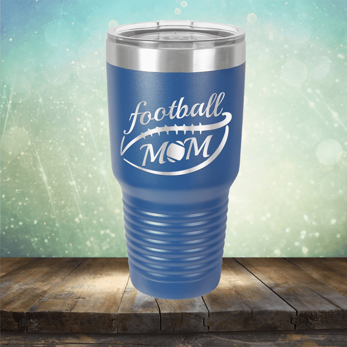 Football Mom - Laser Etched Tumbler Mug