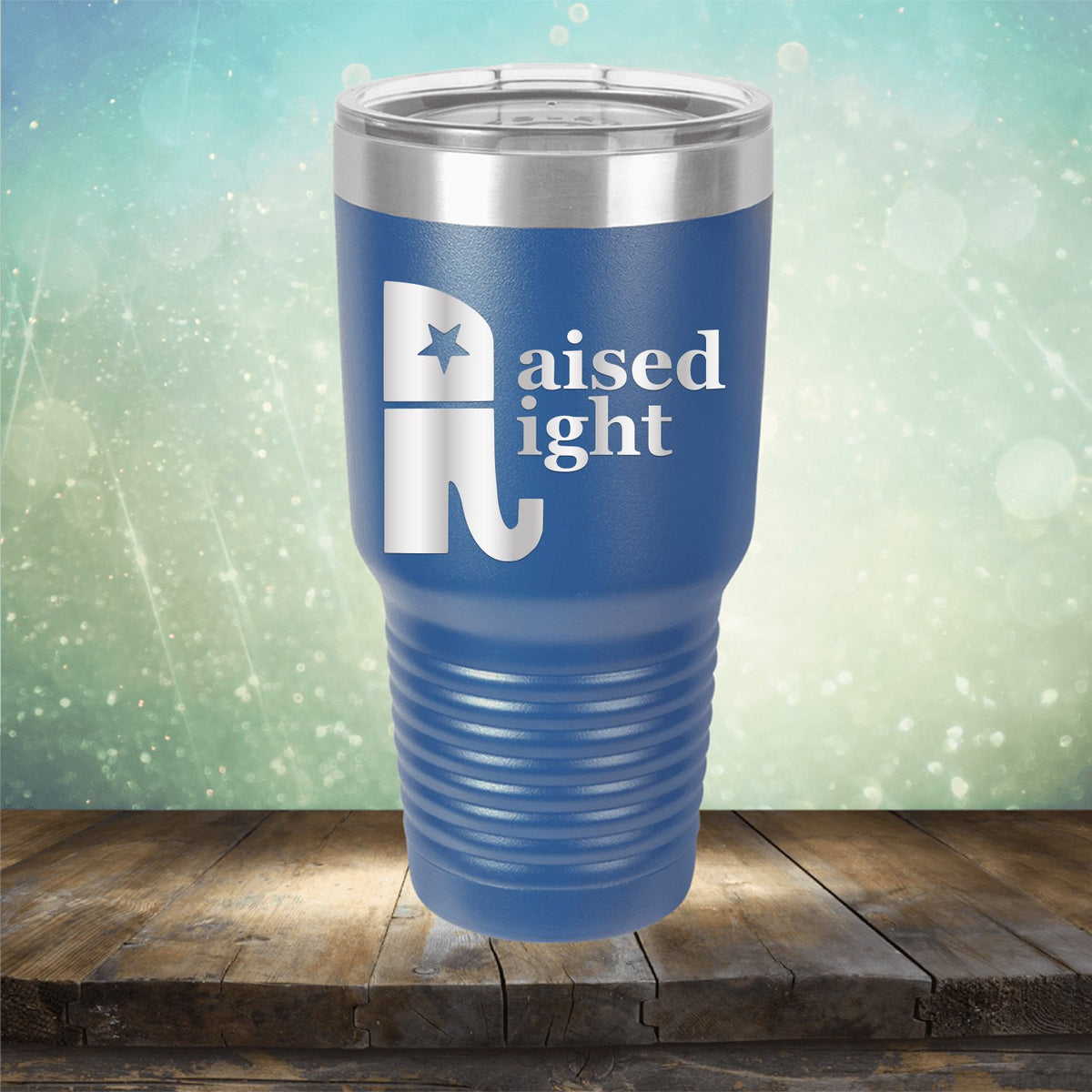 Elephant Raised Right - Laser Etched Tumbler Mug