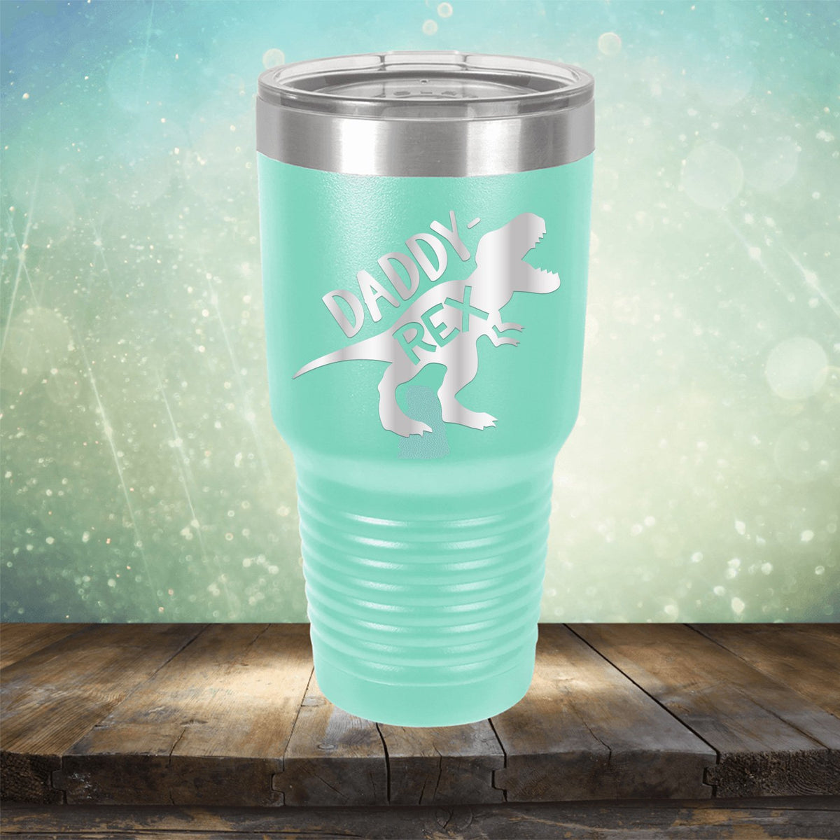 Daddy Rex Dinosaur - Laser Etched Tumbler Mug