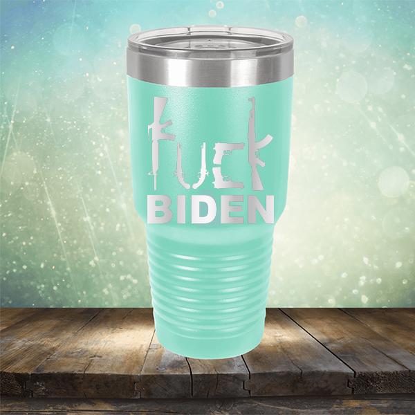 Fuck Biden Guns - Laser Etched Tumbler Mug