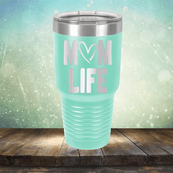 Mom Life with Heart - Laser Etched Tumbler Mug