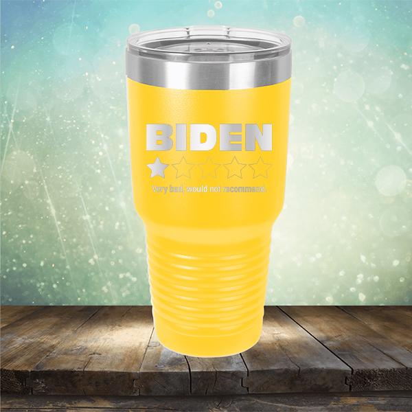 Joe Biden One Star Review Very Bad Would Not Recommend - Laser Etched Tumbler Mug