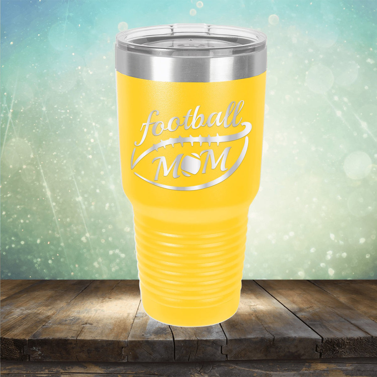 Football Mom - Laser Etched Tumbler Mug