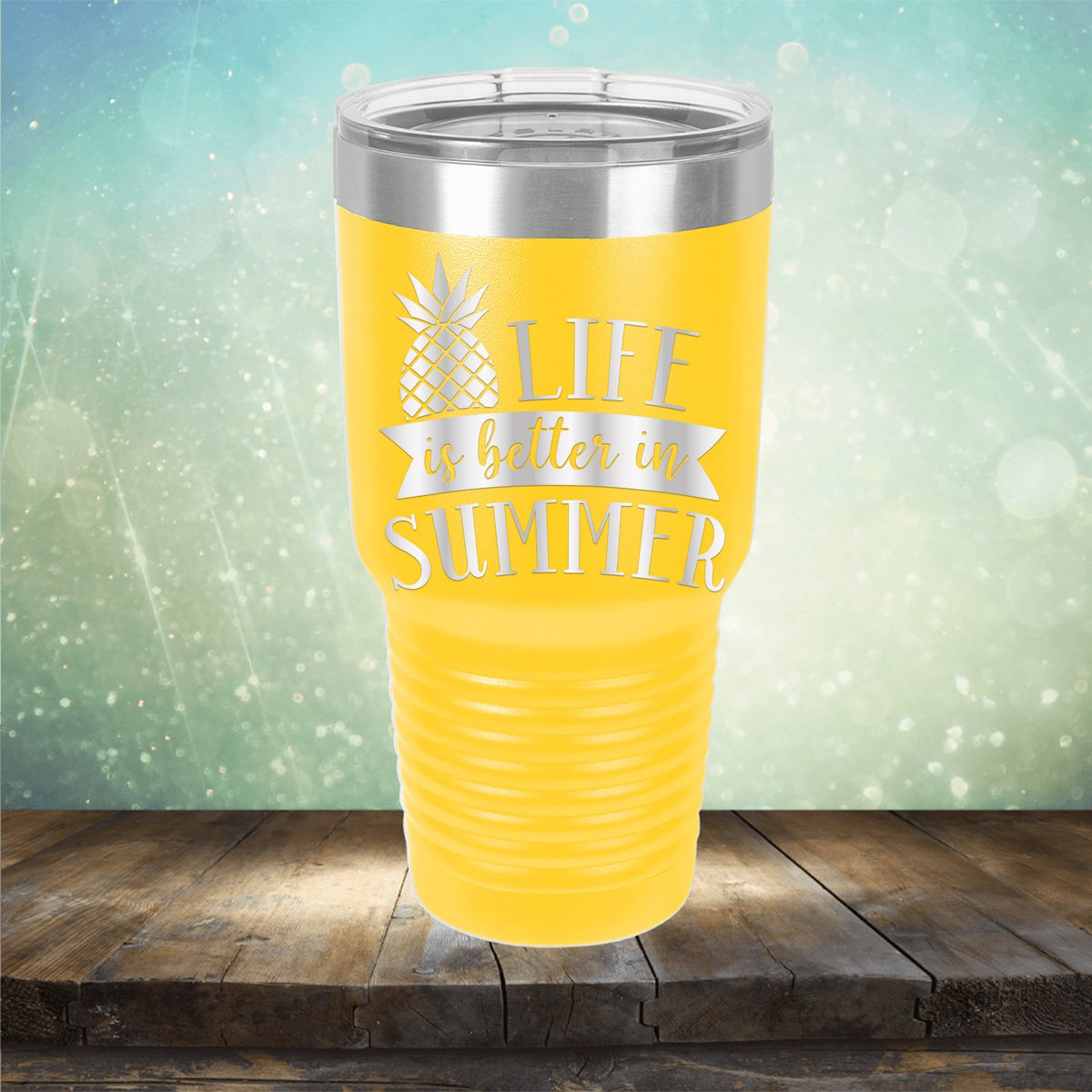 Life is Better in Summer - Laser Etched Tumbler Mug