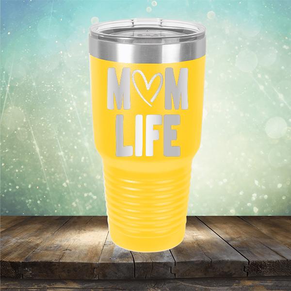 Mom Life with Heart - Laser Etched Tumbler Mug