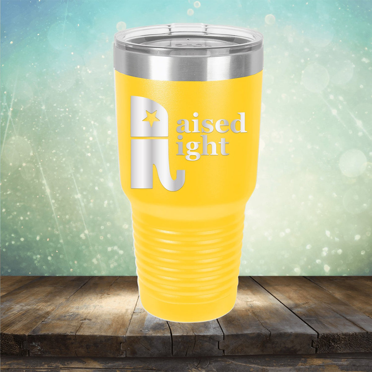 Elephant Raised Right - Laser Etched Tumbler Mug