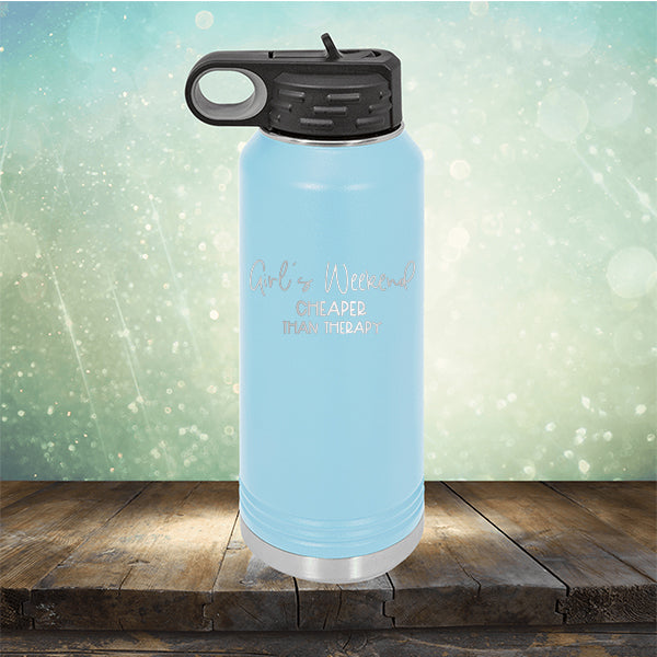 Girl&#39;s Weekend Cheaper Than Therapy - Laser Etched Tumbler Mug