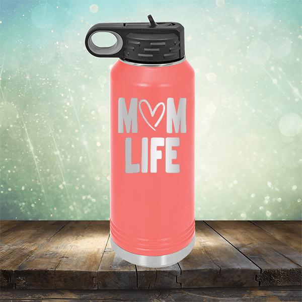 Mom Life with Heart - Laser Etched Tumbler Mug