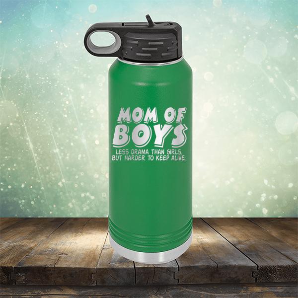 Mom Of Boys Less Drama Than Girls But Harder To Keep Alive - Laser Etched Tumbler Mug