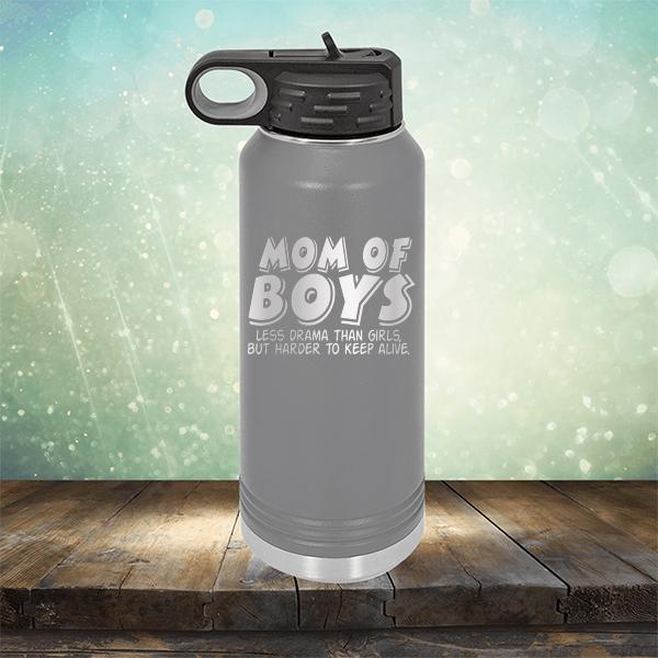 Mom Of Boys Less Drama Than Girls But Harder To Keep Alive - Laser Etched Tumbler Mug