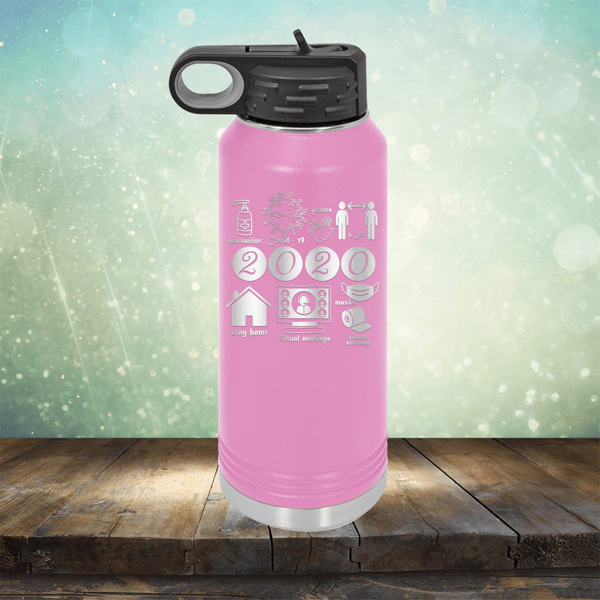 2020 Summary COVID Stay Home - Laser Etched Tumbler Mug