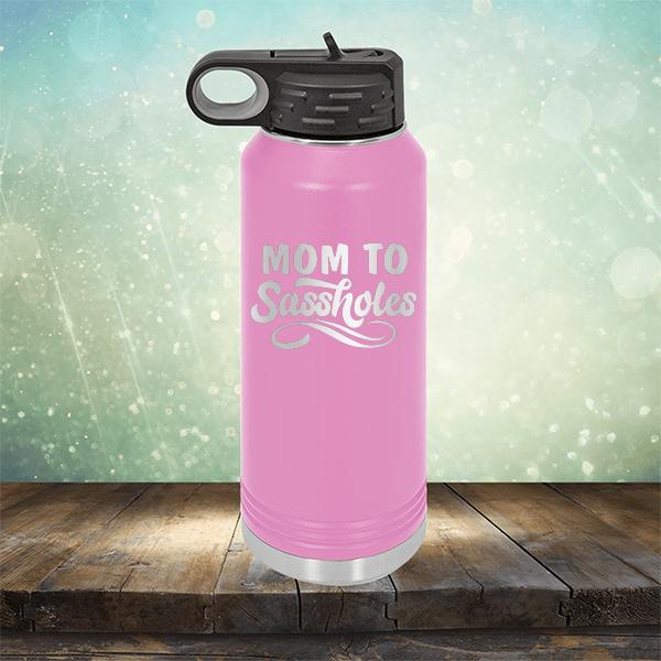 Mom To Sassholes - Laser Etched Tumbler Mug