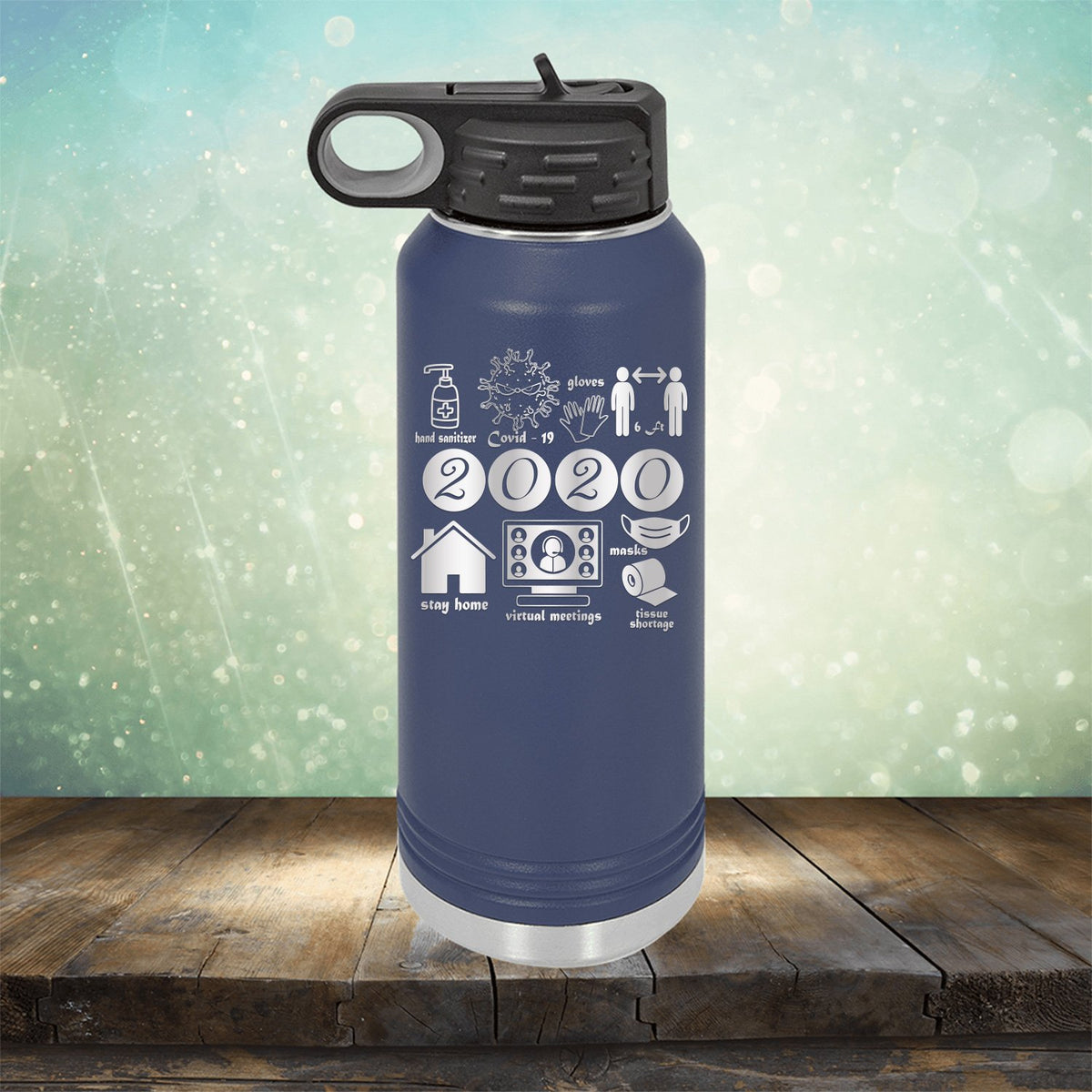 2020 Summary COVID Stay Home - Laser Etched Tumbler Mug