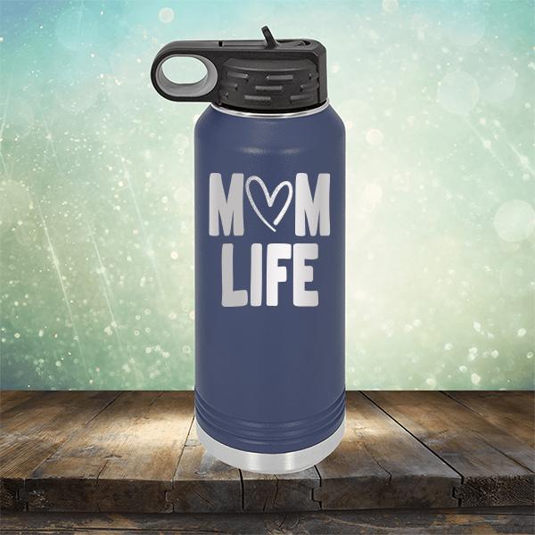 Mom Life with Heart - Laser Etched Tumbler Mug