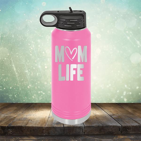 Mom Life with Heart - Laser Etched Tumbler Mug