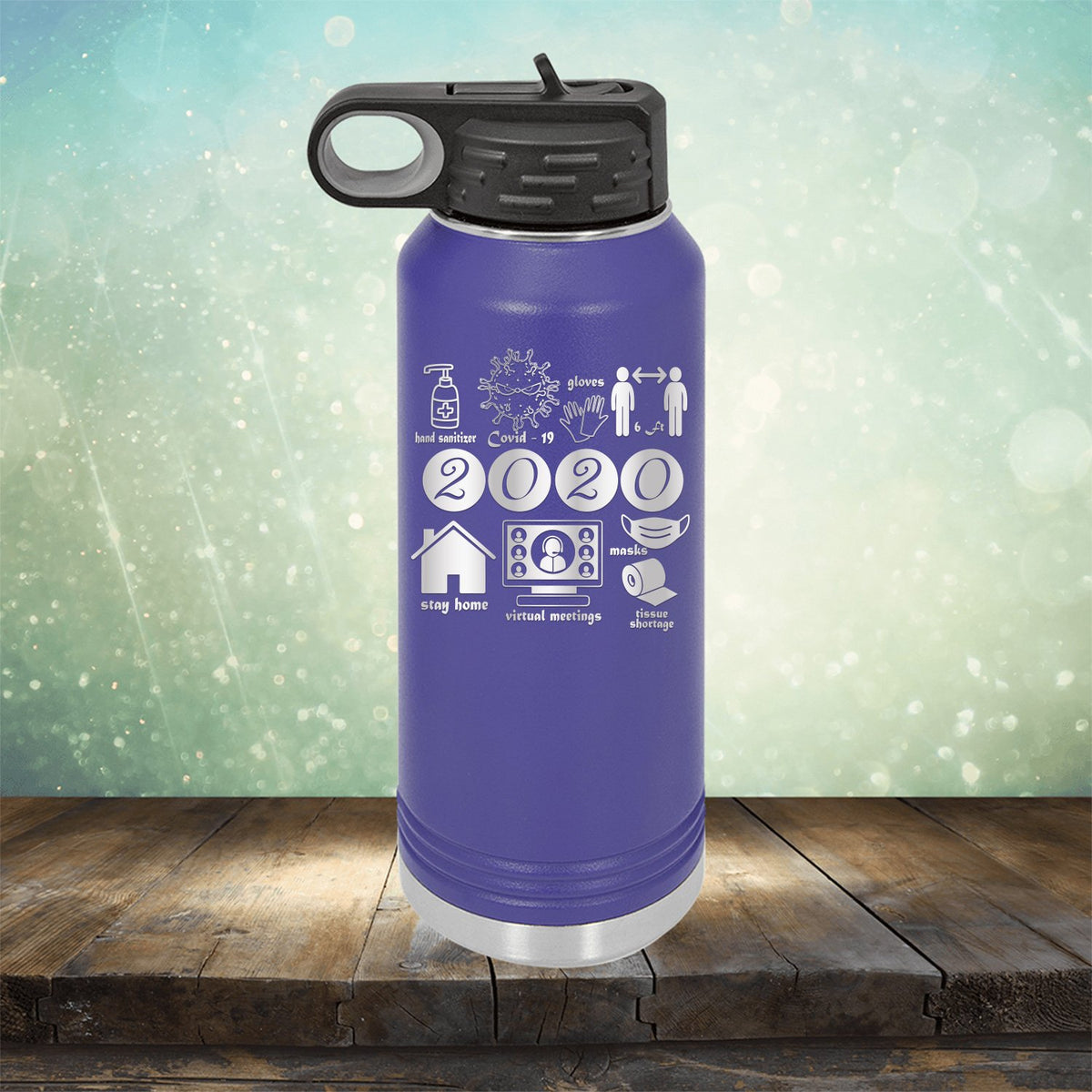 2020 Summary COVID Stay Home - Laser Etched Tumbler Mug