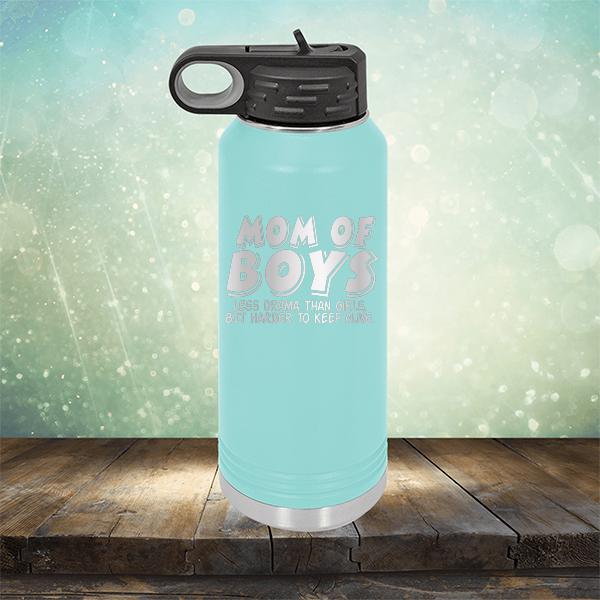 Mom Of Boys Less Drama Than Girls But Harder To Keep Alive - Laser Etched Tumbler Mug