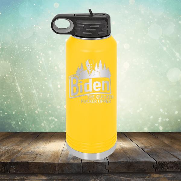 Joe Biden The Quicker Fucker Upper - Laser Etched Tumbler Mug