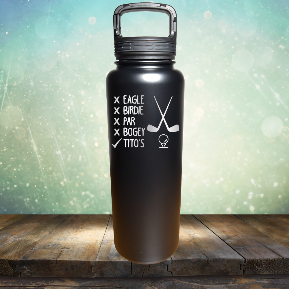 Eagle Birdie Par Bogey Tito&#39;s - Laser Etched Tumbler Mug
