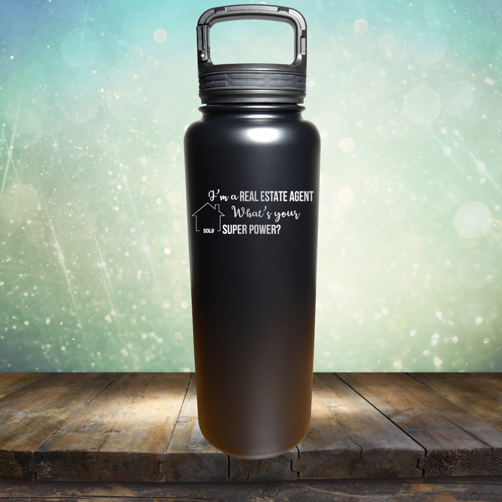 Real Estate Agent Super Power - Laser Etched Tumbler Mug