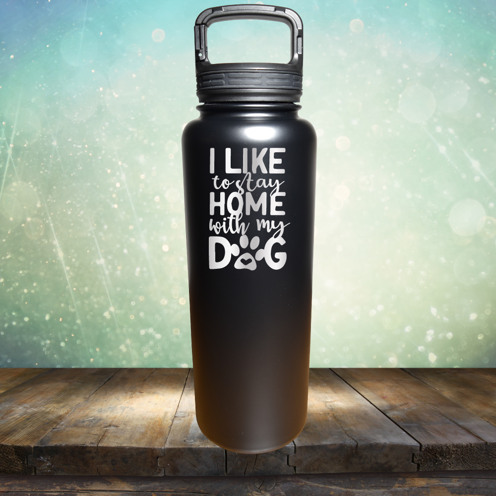 Stay Home With Dog - Laser Etched Tumbler Mug