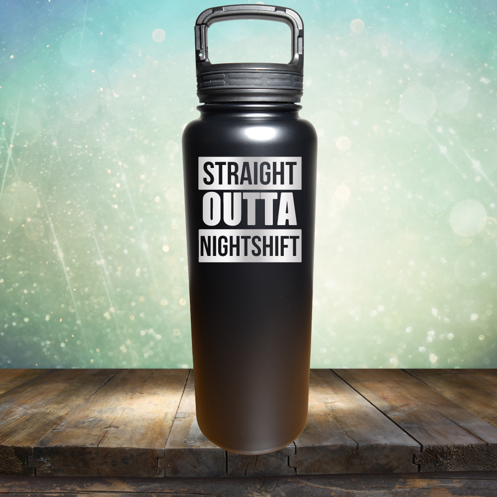 Straight Outta Night Shift - Laser Etched Tumbler Mug