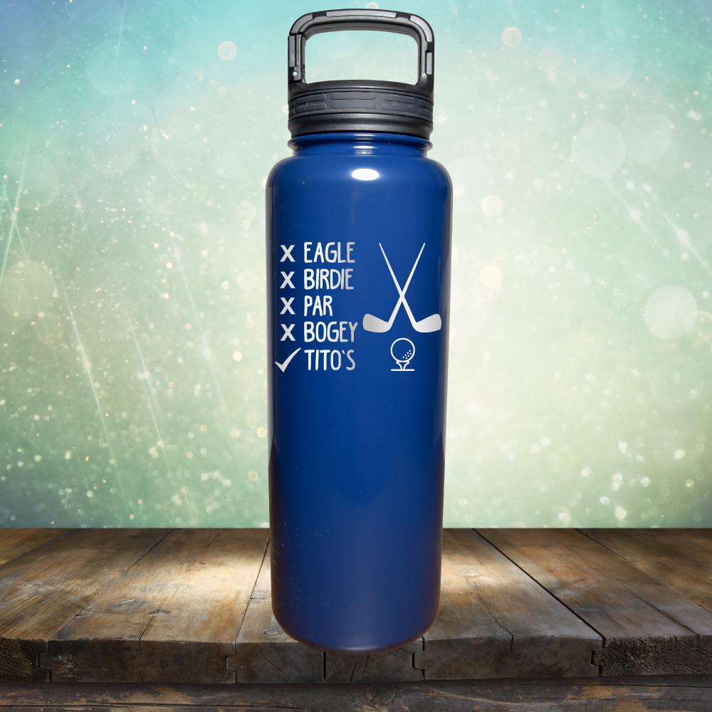 Eagle Birdie Par Bogey Tito&#39;s - Laser Etched Tumbler Mug