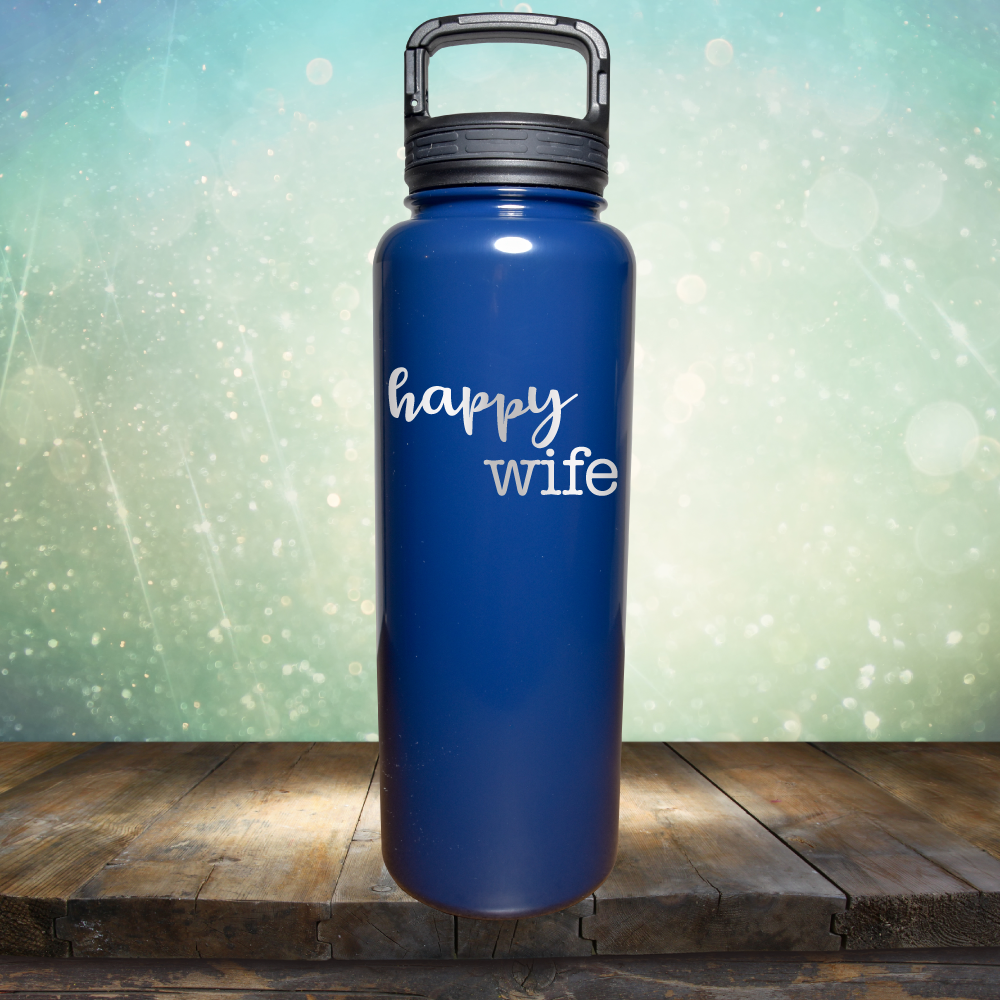 Happy Wife - Laser Etched Tumbler Mug