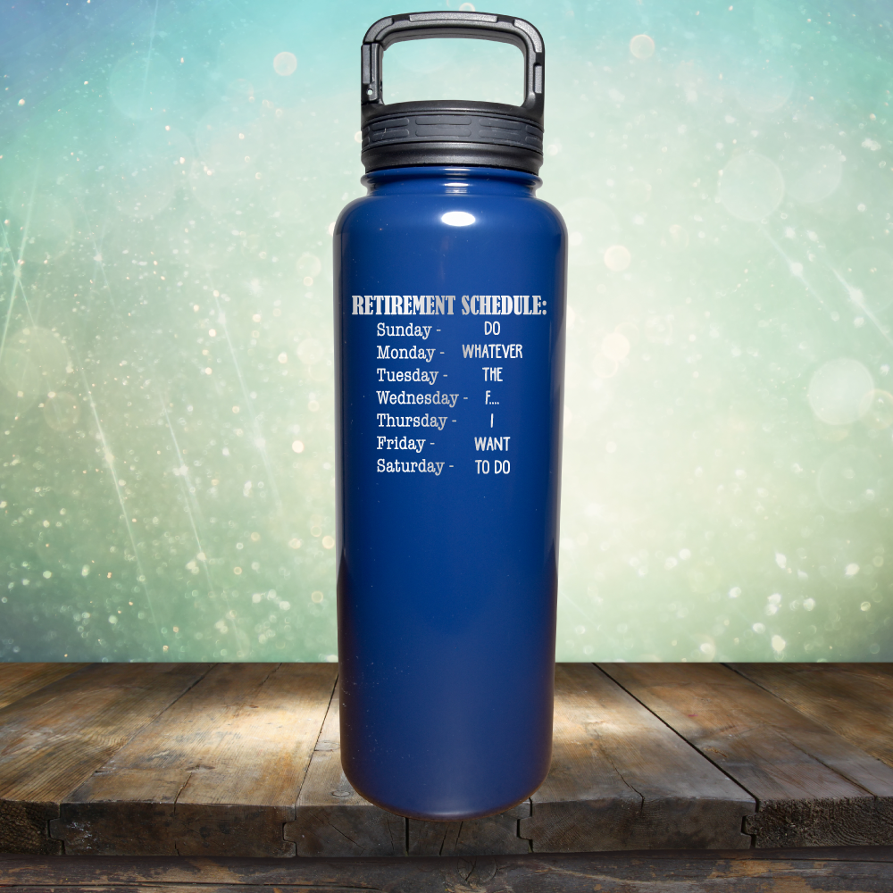 Retirement Schedule - Laser Etched Tumbler Mug