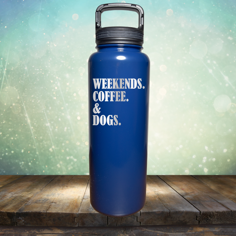 Weekends, Coffee &amp; Dogs - Laser Etched Tumbler Mug