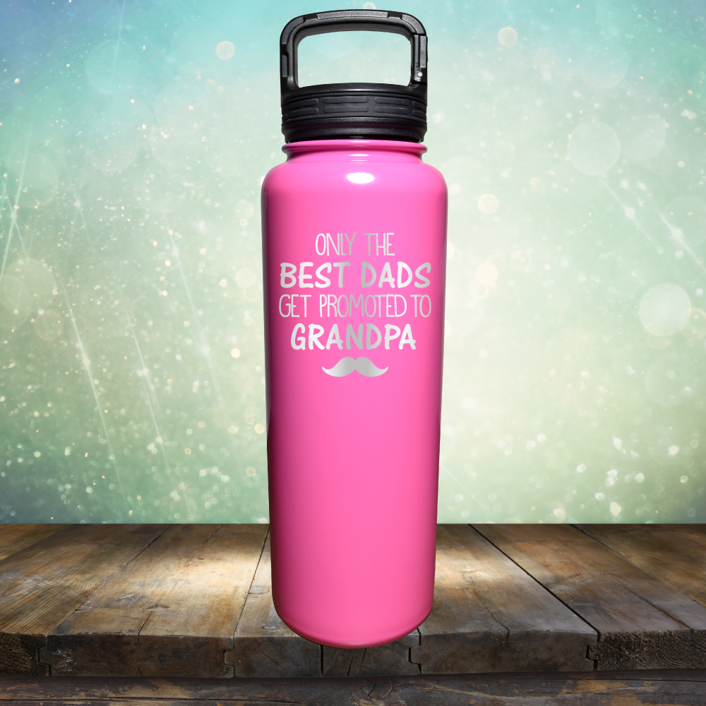 Best Dads Get Promoted to Grandpa - Laser Etched Tumbler Mug