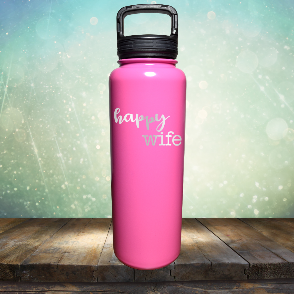 Happy Wife - Laser Etched Tumbler Mug