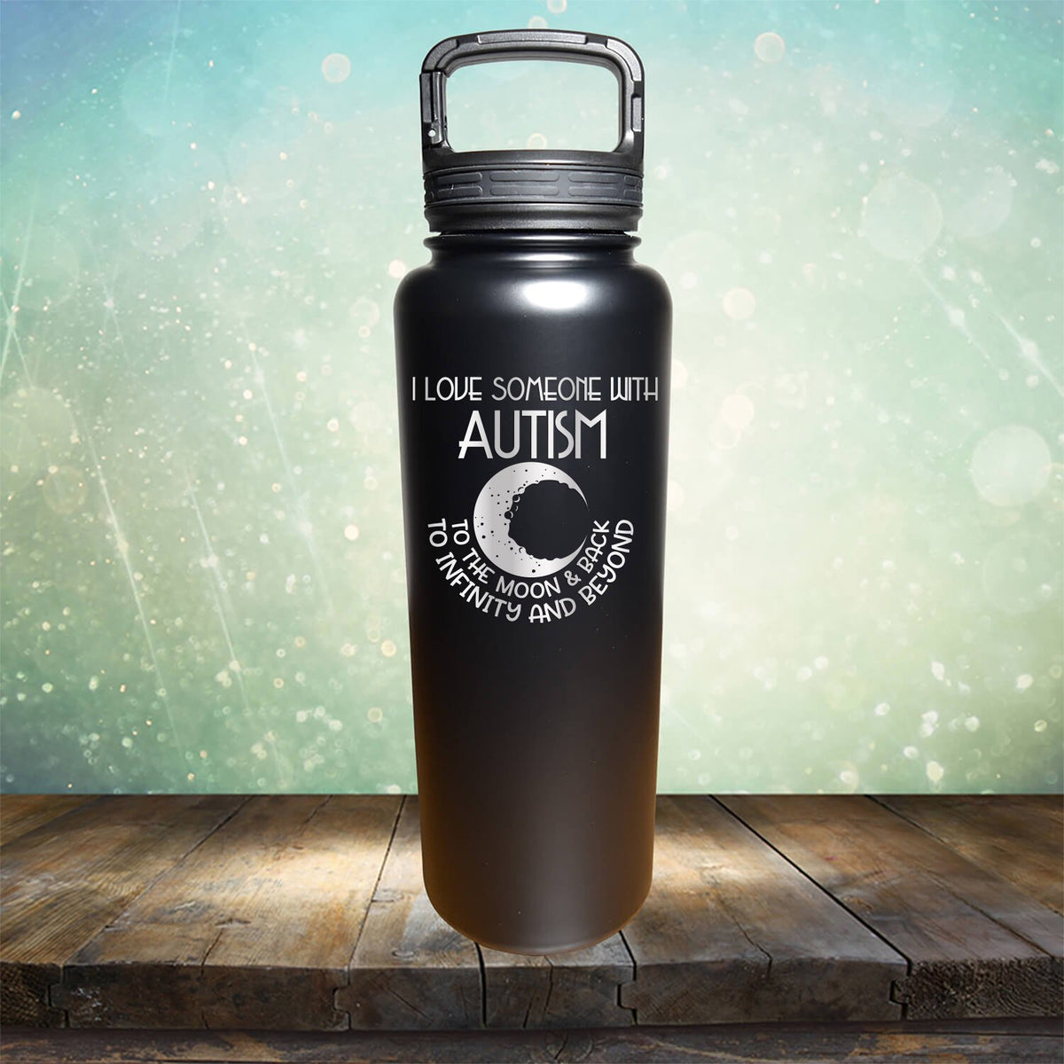 I Love Someone with the Autism to the Moon &amp; Back - Laser Etched Tumbler Mug