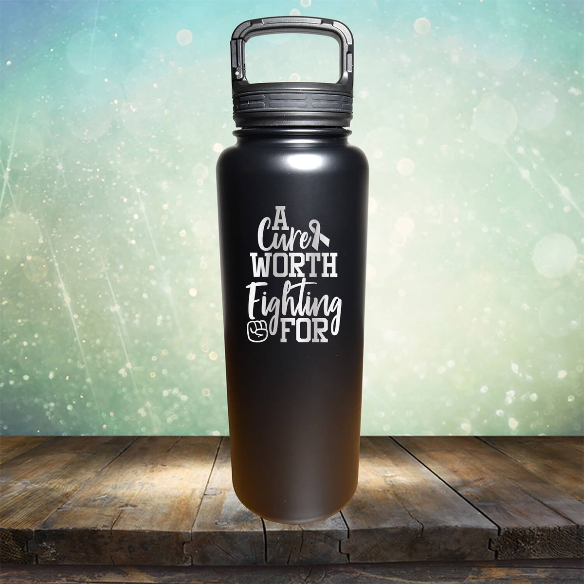 A Cure Worth Fighting For - Laser Etched Tumbler Mug