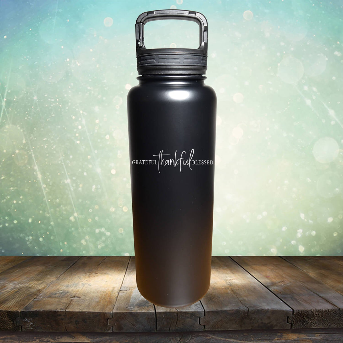Grateful Thankful Blessed - Laser Etched Tumbler Mug