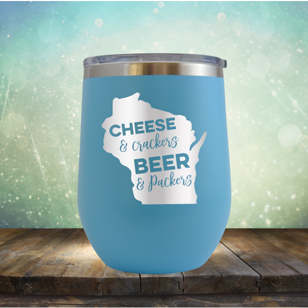 Cheese &amp; Crackers Beer &amp; Packers - Stemless Wine Cup