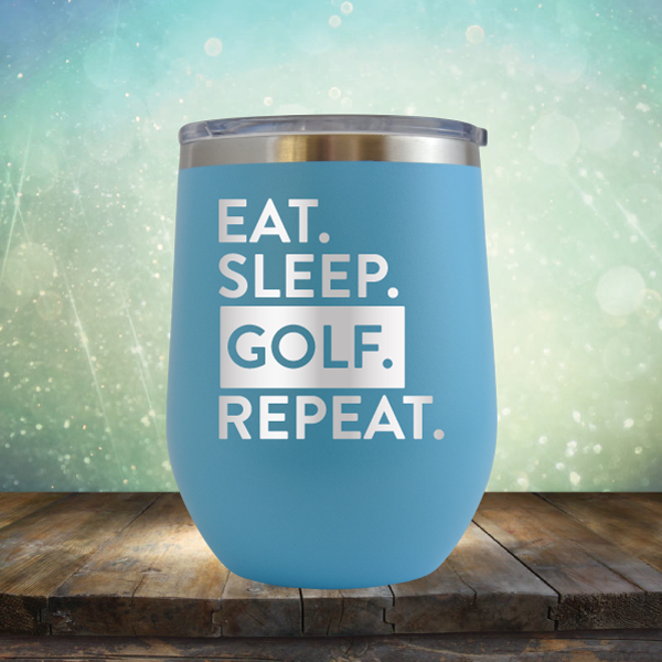 Eat Sleep Golf Repeat - Stemless Wine Cup