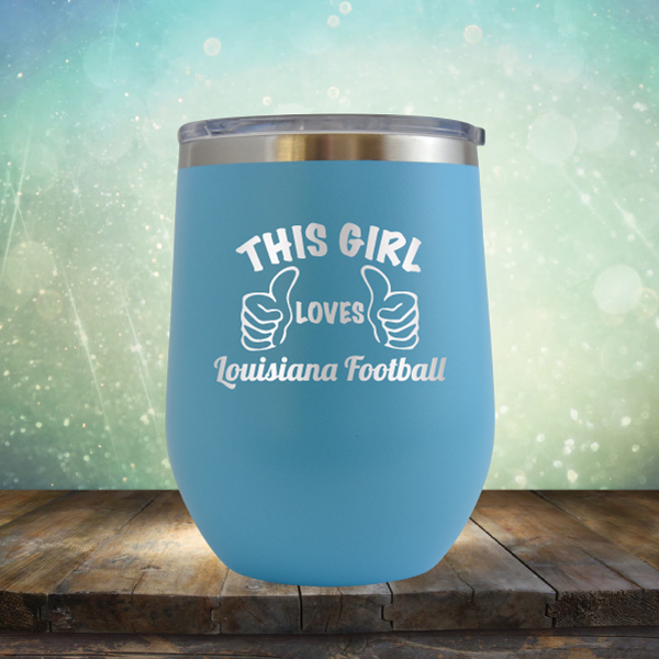 This Girl Loves Louisiana Football - Stemless Wine Cup