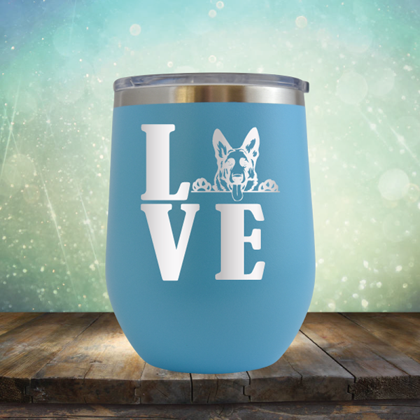 Love German Shepard - Stemless Wine Cup