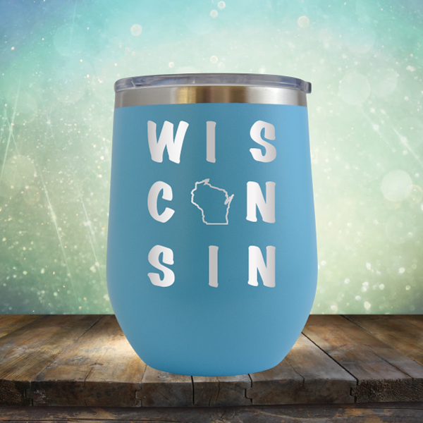 Wisconsin Written Out - Stemless Wine Cup