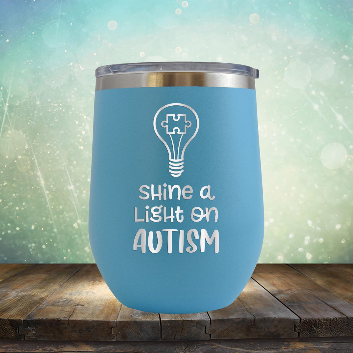 Shine A Light on Autism - Wine Tumbler